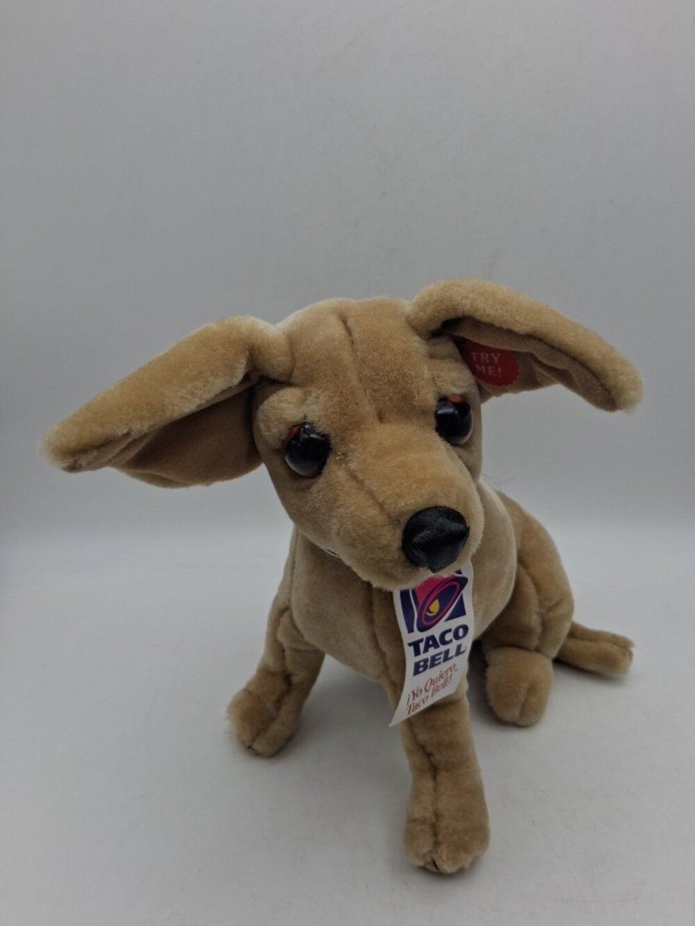 Taco Bell Chihuahua Plush Talking Dog Yo Quiero Taco Bell 1998 w/Tag Works